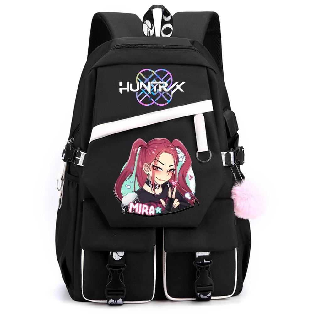 Anime K-pop Demon Hunters Tryckt Ryggsäck med Stor Kapacitet för Tonåring Student Flicka Pojke Tillbaka Till Skolan Bokväska Kvinnor Vattentät Resväska Barn Gåva