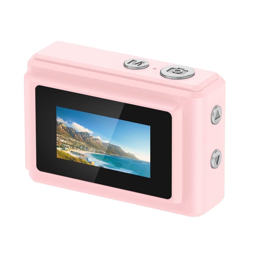 IRT Recollo (Pink) Toy Camera, Mini Compact Digital Camera with Photo and Video Capabilities, Includes MicroSD Card
