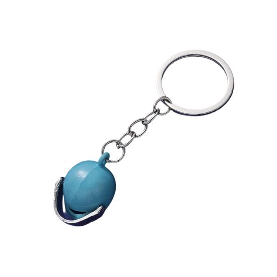 

Keychain Pendant Mini Motorcycle Helmet Key Chain Helmet-Shaped Key Holder Bag Charm Motorcycle Car дитини синього кольору