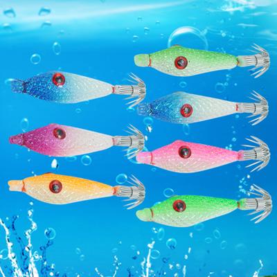 7 Pcs Squid Hook Lure Hook Fishing Tackles Simulation Luminous Fishing Bait Squid Jig Baits Luminous Squid Jig Hooks for Fishing