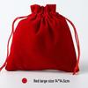 Christmas Flannel Gift Bag: Red Drawstring Bag for Candy, Peace Fruit, and Wedding Favors