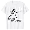 Summer Men T-Shirt Heart Beat Fencing Funny Graphic Tops Short Sleeve Tees Fencing Oversized Tshirt Cool Gift Mens Clothing