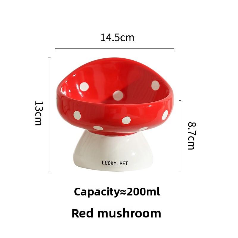 

Миска для кошки, керамическая с наклонным краем для защиты шейных позвонков, поилка, миска для еды, миска для риса для кошки, товары для питомцев, миска для собаки yellow mushrooms