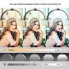 Dual-Color LED Floor Standing Beauty Lamp for Nail Art, Eyelashes, Salon & Tattoo Use
