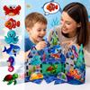 Set of Magnetic Construction Blocks 3D Large Panels Sea World 40 pcs.
