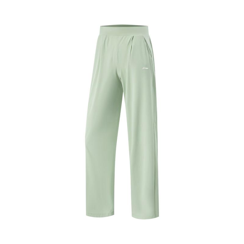 Li-Ning Fitness Series Solid Color Simple Fashion Soft Loose Casual Pants Women bottoms AKYV104-4 M