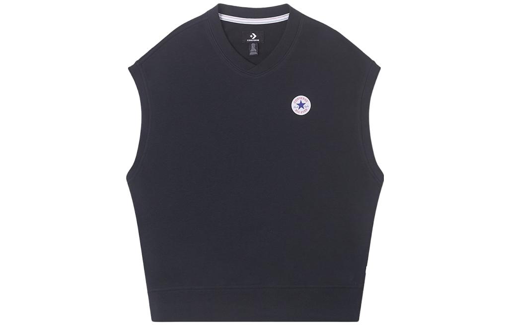 Converse Vests Men s Black V Neck Moderate Knitted Fabric 10025908-A02 XL