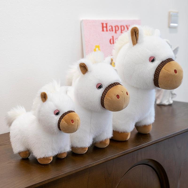 Pony plush toy creative short plush doll for children to soothe the doll royal pony gift