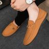 Fashion Round Toe Flat Male Casual Shoe Non Slip Footwear Offer Fashion 2025 In Promotion High Quality Trend Social Men's Leather Shoes