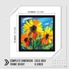 Paper Sunflower Wall Art Painting, Multicolor, Floral, 13X13 in, Set of 1