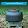 Thickened Camping Stove Solid Fuel Stove for Hiking Camping Picnics Foldable Solid Alcohol Stove with Wind Deflector