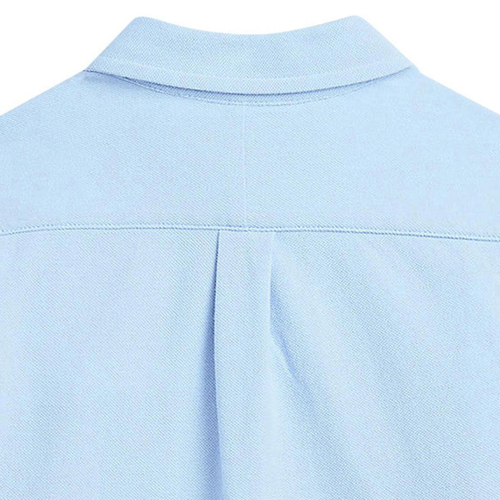 Polo Ralph Lauren Shirt Logo Print Single-Breasted Point Collar Long Sleeve Kids Shirts Light-Blue 322914506-003