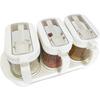 Transparent Glass Condiment Jar Seasoning Box Spice Jar 3pcs/set with Tray