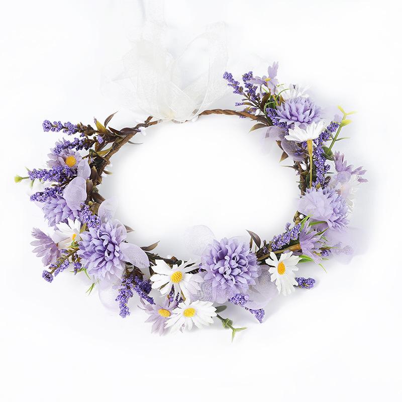 Flower Wreaths Garland Crown Diadem Wedding Baroque Hairband Hair Girl Flower Crown Bridal Headband Fairy Princess Hair Tiaras