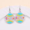 Shiny Flower Easter Egg Earrings Cartoon Acrylic Bunny Pendant Earrings Rabbit Multicolor Easter Egg Dangle Earrings Women