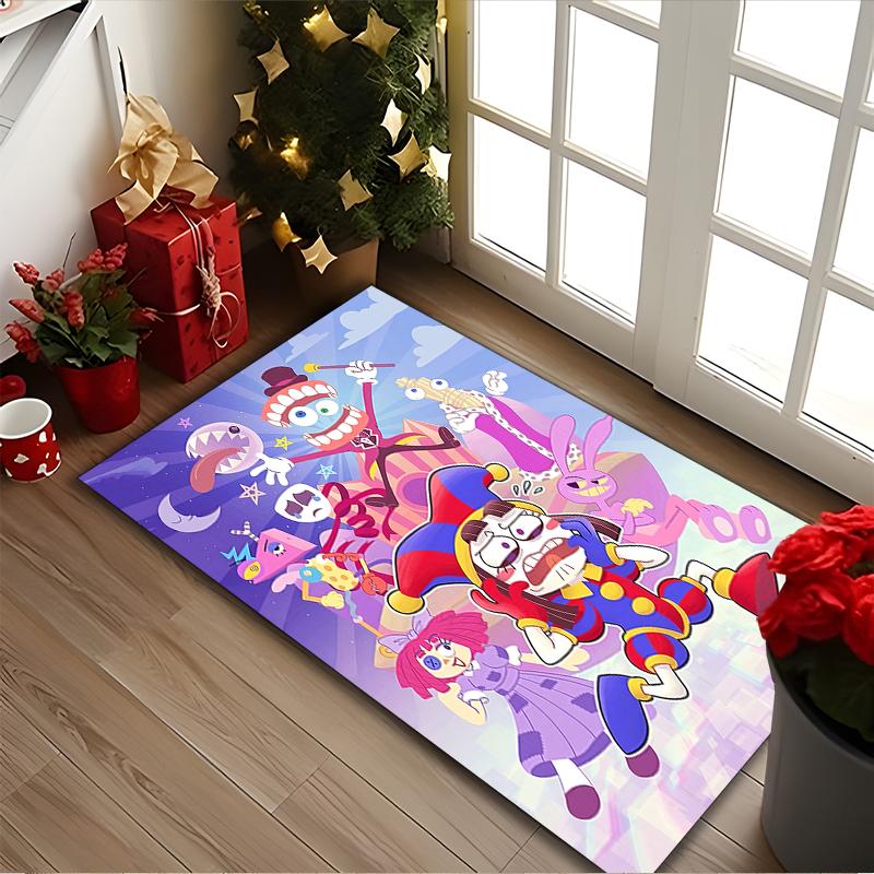 [The Amazing Digital Circus Printed Carpet] Non-slip Office Rug, Cozy Area Carprt for Living Room Use, Soft Home Sofa Chair Mat