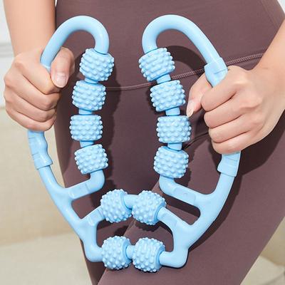 Pierścieniowy zacisk na nogę, masażer, pierścień, zacisk na nogę, masażer Relax, plastikowy wałek do nóg, wałek do jogi, masażer na cztery koła, pierścień, zacisk na nogę