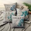 Blue tulip decorative pillowcase, pillowcase ultra-soft polyester material living room sofa back car pillowcase decoration