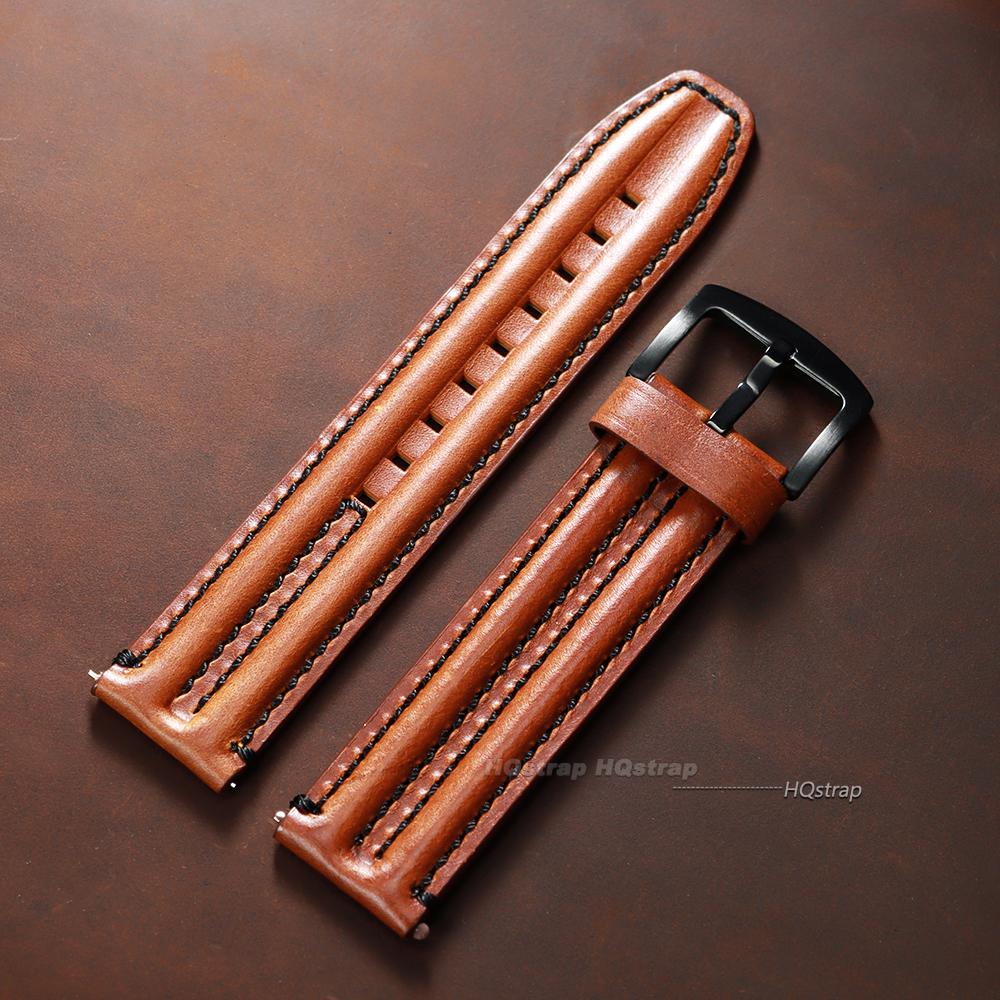 

Retro Genuine Leather Band for Seiko 20mm 22mm 24mm Cowhide Watch Strap Quick Release Men Sport Bracelet Universal Wristband 20mm