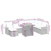 VidaXL Garden Lounge Set with Cushions 9 Pcs, Patio Sofas, Patio Furniture Set, Outdoor Furniture, Grey 3273657