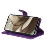 For Motorola Edge 50 5G Case Solid Color Leather Mobile Cover Wallet Stand with Strap