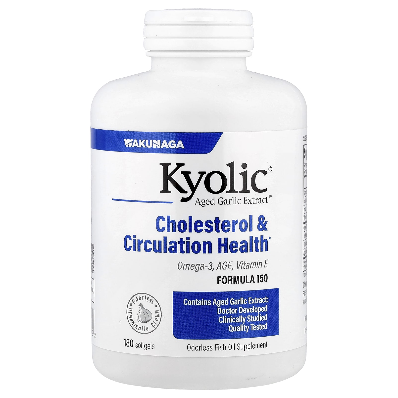 

Aged Garlic Extract, Cholesterol and Blood Circulation Health, 180 Softgels