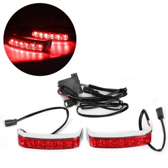 LED-Satteltaschen mit Lauflicht, Bremslicht und Blinkern Passend für Harley Road Glide 2014-2024