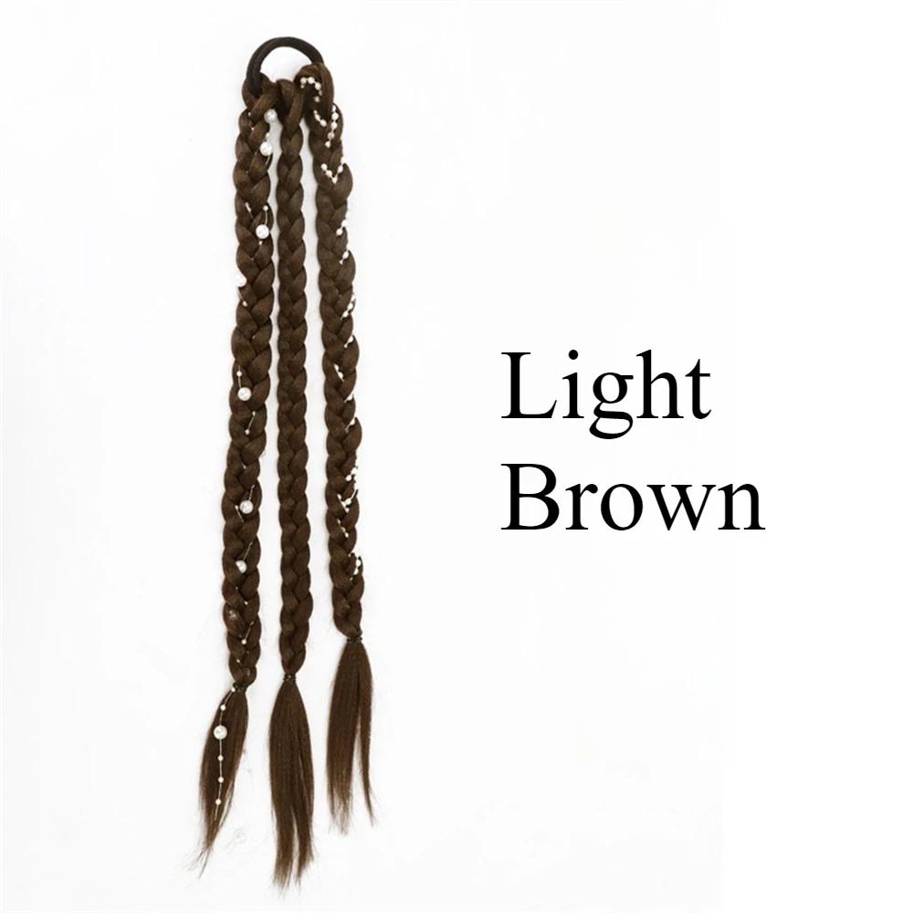 

Trendy Women Synthetic Wigs 50CM INS Y2K Korean Wig Piece Female Braids Babes Long Hair Pigtails Braiding Colored Hair Rope