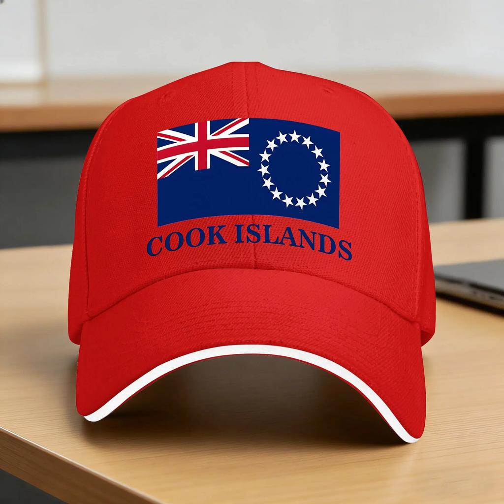 Summer Cook Islands Flag Baseball Cap Kpop Rock Fashion Custom DIY Sun Hip Hop Hats Women Unisex High Quality Snapback Cap