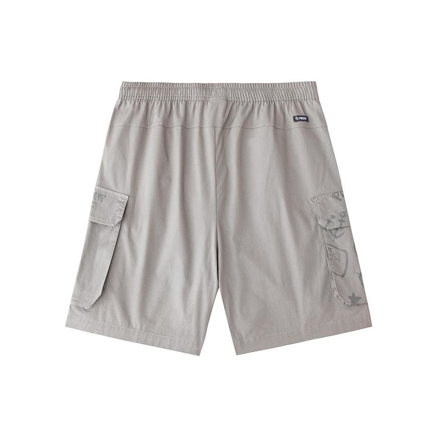 Anta X Popeye Collaboration Life Series Solid Color Mid-Rise Straight Leg Casual Shorts Men Shorts Cool-Gray-Green 152428519-1