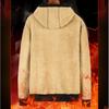 Kapuzenpullover Herren Herbst Winter Verdicken Fleece Sherpa Jacke Reißverschluss Kapuzenmäntel Reißverschlusstaschen Tragen