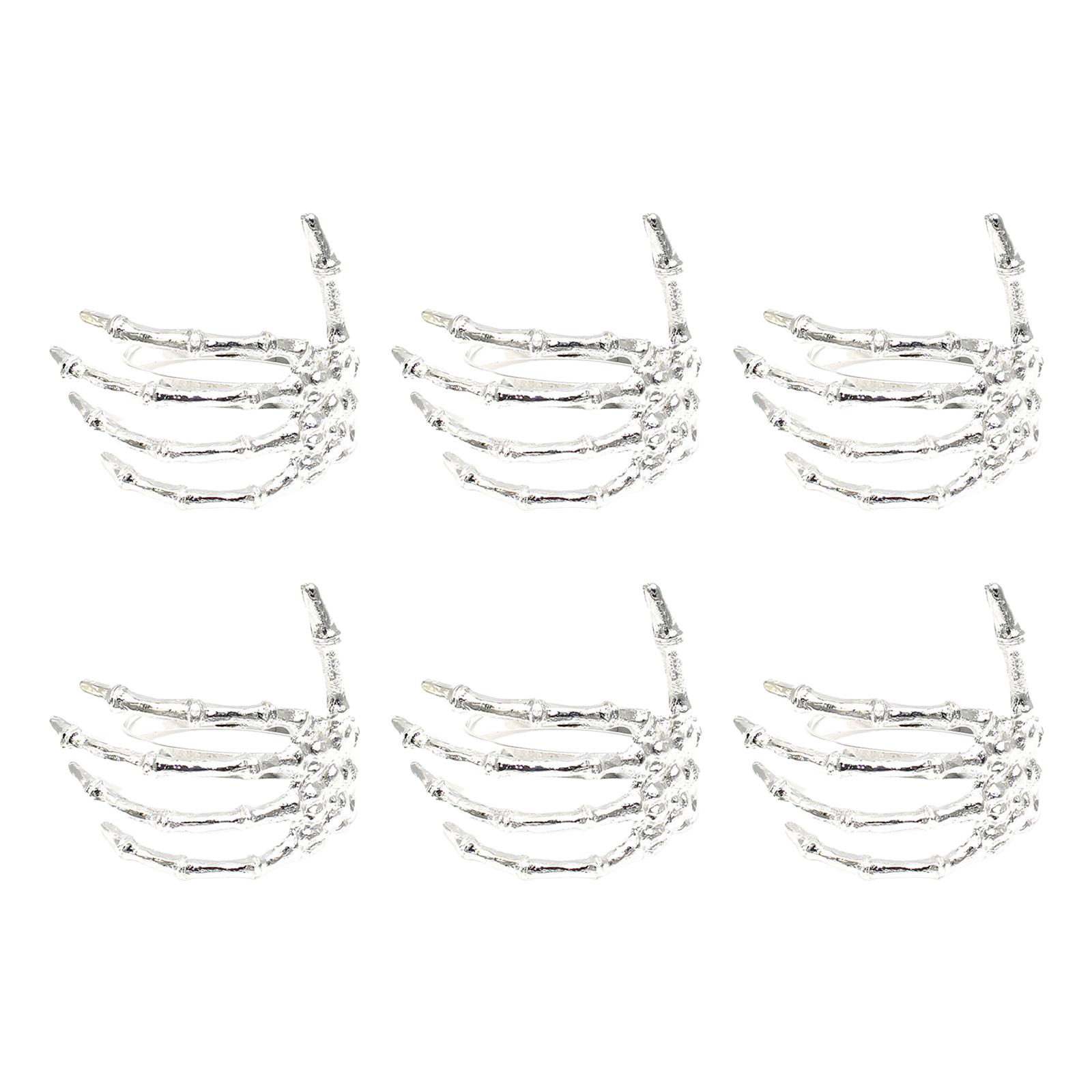 

Вино Столовые приборы Хэллоуин Салфетка Пряжка Призрачная Рука Кольцо для Салфеток Сплав Кольцо Для Салфеток Черный