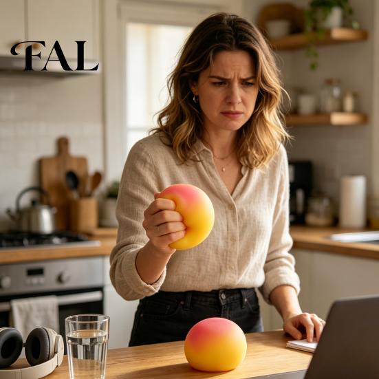 TPR Realistic Fruit Toys Giant Simulated Peach Squeeze Toy, Stress Relief Sensory Pinch Ball Fidget Toy for Home Office Relaxation