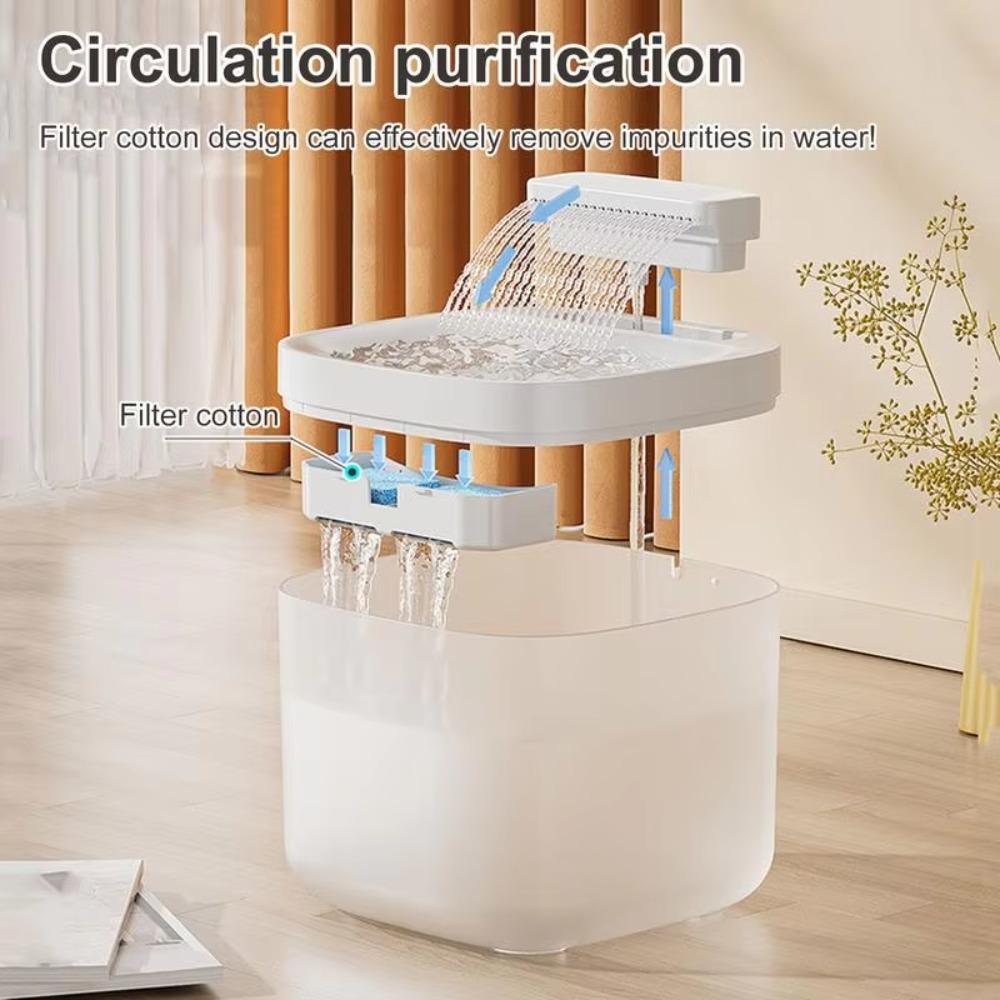 Square Dog Water Dispenser 3L Cat Water Drinker Household Pet Water Fountain  Home