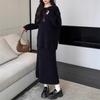 Lazy Wind Knitted Suit Women's Autumn and Winter New Design Sense Positive and Negative Two-piece Sweater Cardigan Skirt Two-piece Set