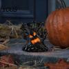 Eerie Tree Bark Lamp Halloween Decoration, Ghost Face Stump Lantern, LED Random Set Glowing Pumpkin Decor, Festival Atmosphere Horror Decoration Resin