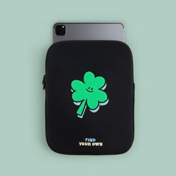 

Embroidered laptop pouch_Happy Clover (iPad 11/13/15 inches)