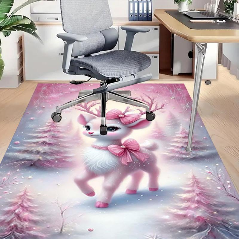 1PC Deer, Winter Extra Large Non Slip Floor carpet, Office, family, bedroom, Studio Large Area Rug Indoor Rugs, Vibrant Colors