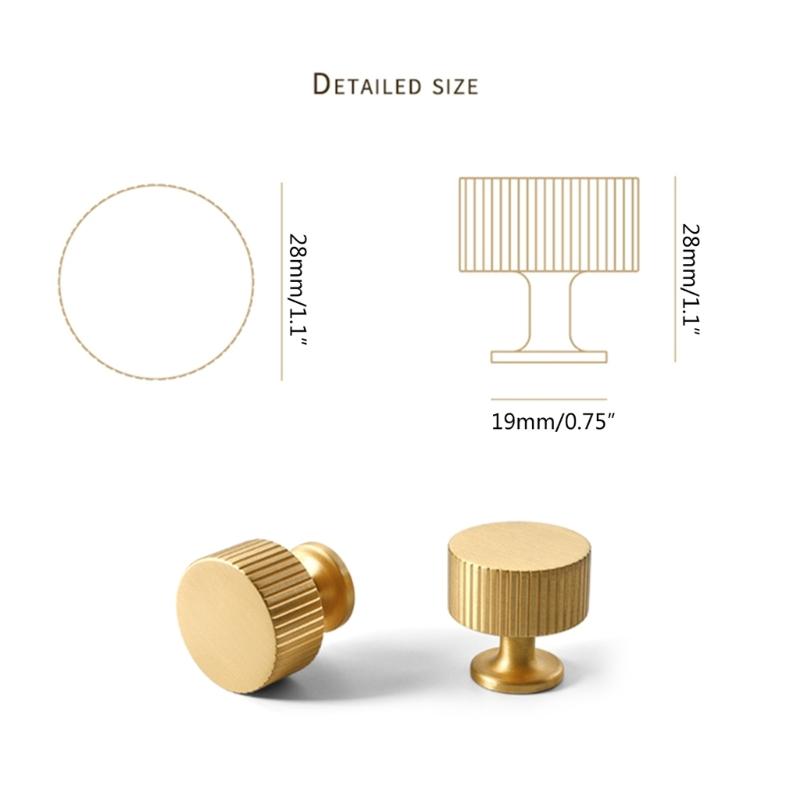Brushed Gold Brass Pulls Wardrobes Door Handles Heavy Duty Handles Simple Installation for Kitchen Cabinets & Dressers