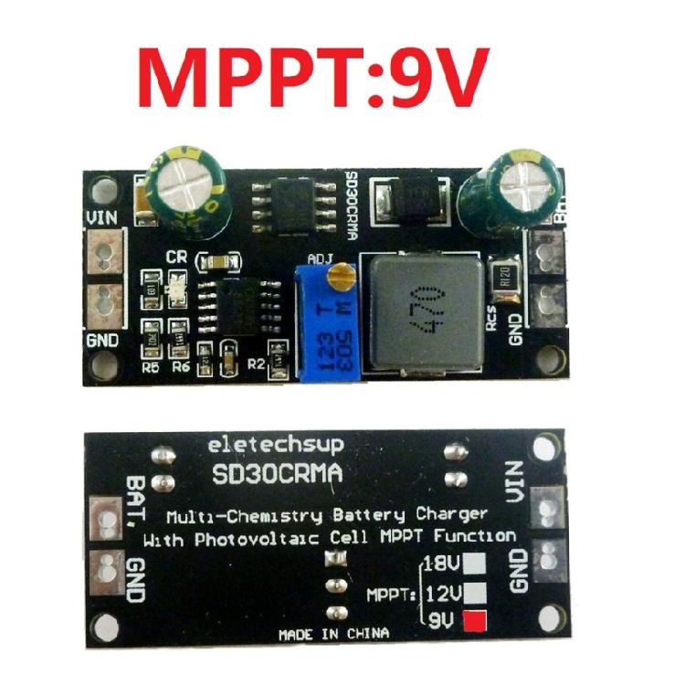 Adjustable Output VoltageSolar ControllerModule for Liion and LiFePO4 Battery Charging