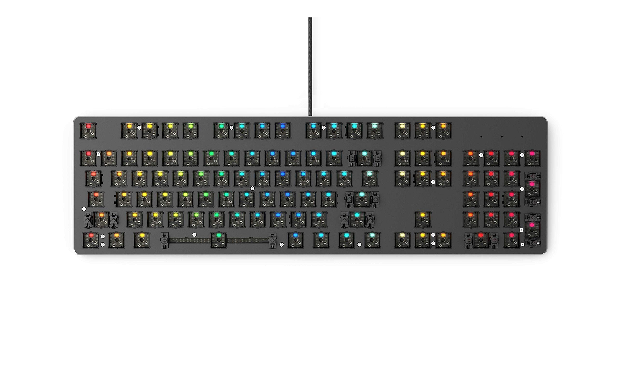 

Glorious PC Gaming Race Glorious Custom Gaming Keyboard GMMK Barebone USB Wired Mechanical Keyboard Kit RGB Hot Swappable Switches and Keycaps Metal чорний