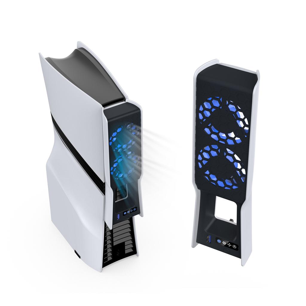 DOBE FOMIS ELECTRONICS TP5-35159 Für Sony PlayStation 5 Pro/5 Slim Kühlventilator Dual-Lüfter-Design Intelligente Temperaturregelung