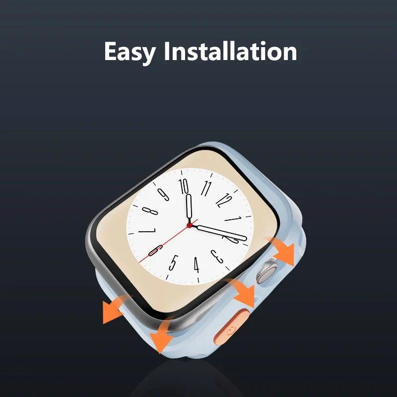 Capa para Caixa de Apple Watch 49mm 44mm 40mm 45mm 41mm Protetor Anti-Queda Capa Macia de TPU Acessórios iWatch Ultra 2 SE 9 8 7 6 5 4