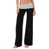 Pantaloni Casual da Donna alla Moda Color Block Vestibilità Aderente per Casa Sport Fitness Micro Svasati
