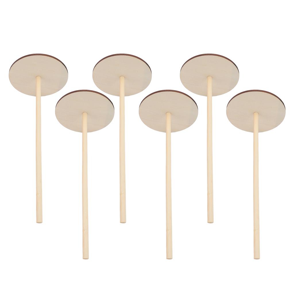 6 Set Träställ för Donuts Innovativt Retro Återanvändbart Avtagbart Donuthållare för Bröllop Födelsedag