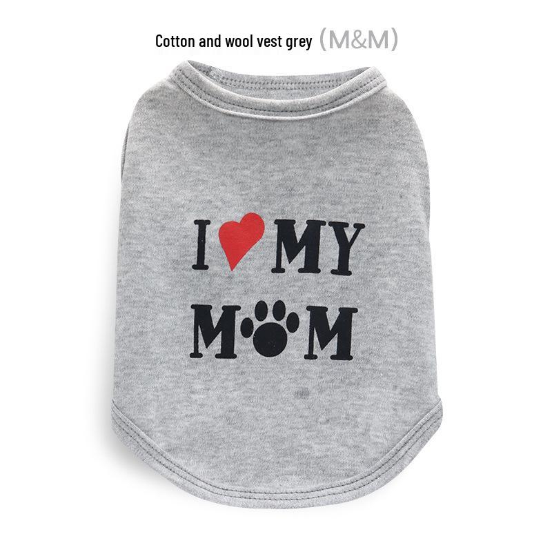 Pet Clothing: Daddy & Mommy Vest for Small Dogs - Spring, Summer, Autumn Styles.