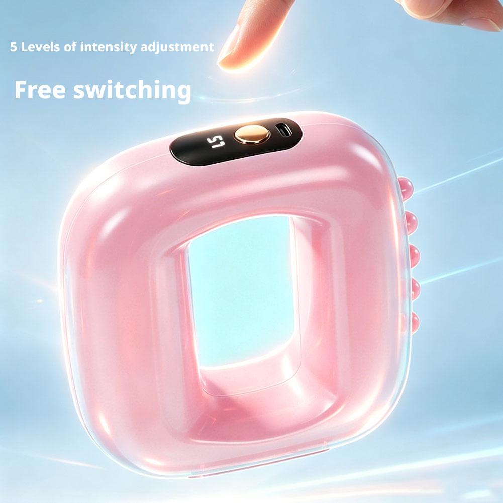 Portable Fascia Ring Massager 5 Intensity Levels USB Rechargeable Slimming Fitness Equipment Muscle Relaxation Vibration Device