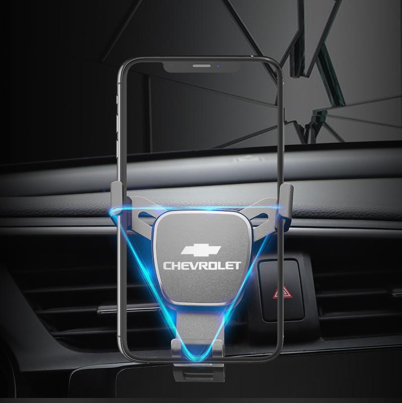 1Pcs Car Phone Holder Gravity Sensing Air Vent Stand Accessories For Chevrolet Bolt Spark Tahoe Z71 Aveo Impala Lacetti Malibu