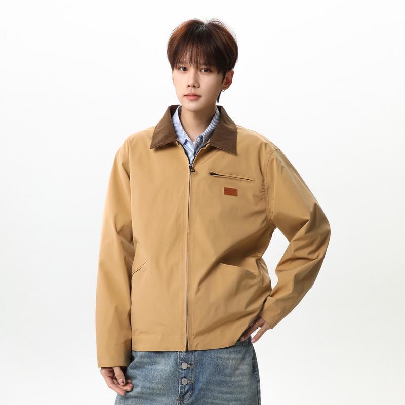 Japanese Style Lapel Casual Men's Jacket - Versatile Spring & Autumn Workwear
