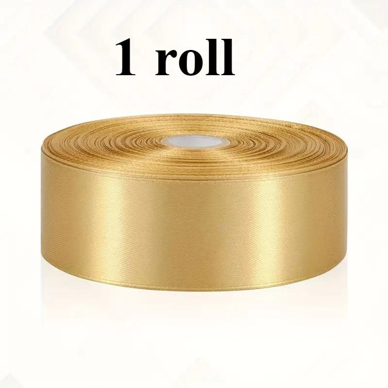 

1 Roll of Gold Ribbon, Wrinkle Resistant and Easy To Cut, Suitable for Wedding Decoration, DIY Handmade 2.5cm*22cm